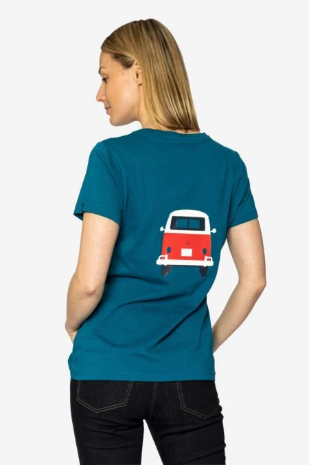 Bulli T-Shirt Aus Reiner Bio-Baumwolle Für Damen 4 Bulli T-Shirt Aus Reiner Bio-Baumwolle Für Damen – Bild 2