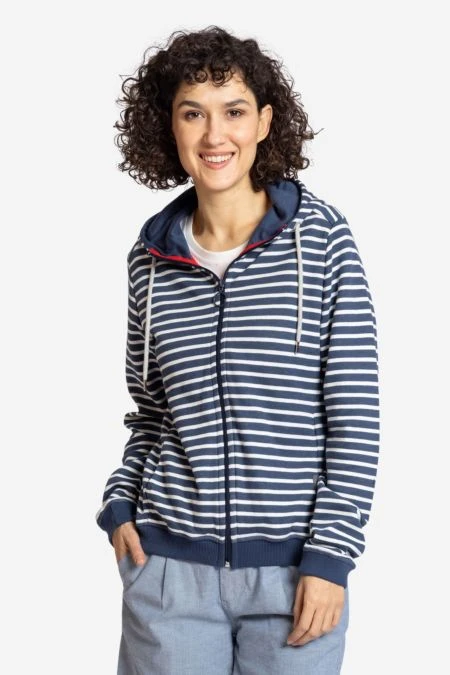 Ringel Sweatjacke Mit Kapuze Für Damen 3 Ringel Sweatjacke Mit Kapuze Für Damen