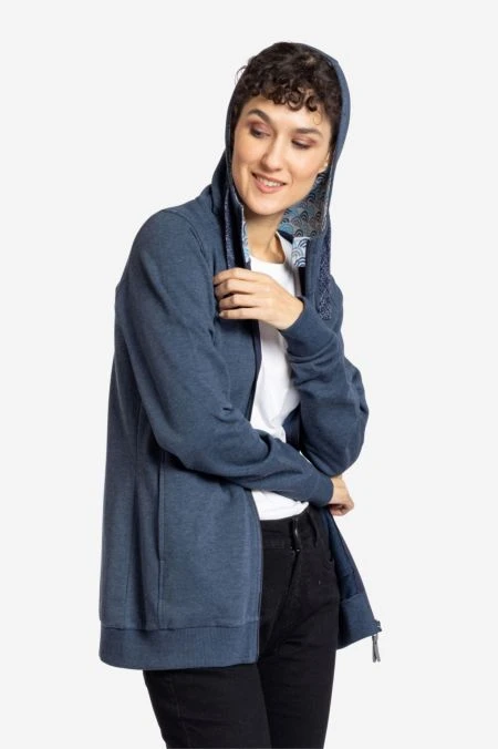 OCEAN Sweatjacke Aus Bio-Baumwoll Mix Für Damen 4 OCEAN Sweatjacke Aus Bio-Baumwoll Mix Für Damen – Bild 2