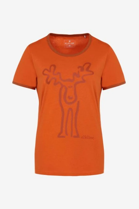 Retro Elch T-Shirt Aus Reiner Bio-Baumwolle Für Damen 3 Retro Elch T-Shirt Aus Reiner Bio-Baumwolle Für Damen