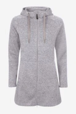 Fleecemantel Mit Kapuze Für Damen