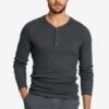Langarm Henley Shirt Aus Bio-Bauwmoll Mix Für Herren -Fashion Liebe elkline henley shirt 1040086 104000 whereever 1 neu