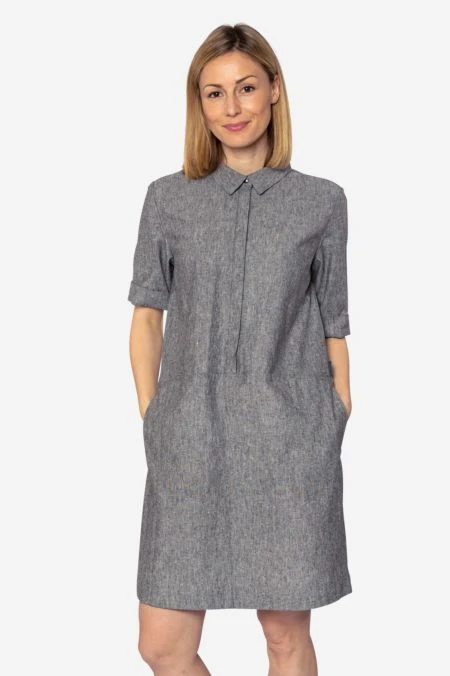 Kleid Aus Hanf Und Bio-Baumwolle Für Damen 3 Kleid Aus Hanf Und Bio-Baumwolle Für Damen