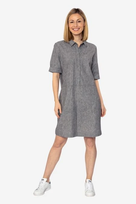 Kleid Aus Hanf Und Bio-Baumwolle Für Damen 5 Kleid Aus Hanf Und Bio-Baumwolle Für Damen – Bild 3