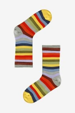 Unisex Ringel Socken Aus Bio-Baumwoll Mix